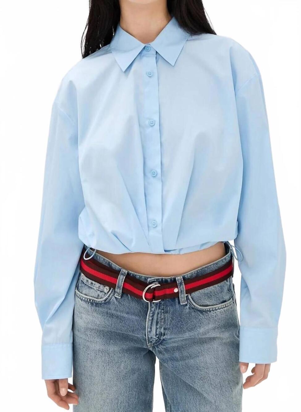NEW RAG & BONE andy long sleeve top in sky